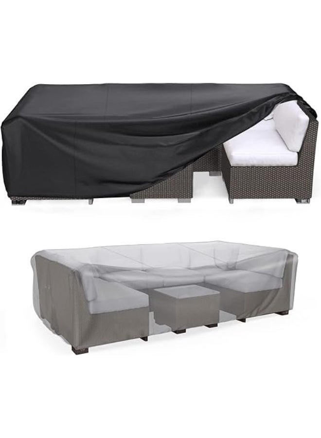 Patio Furniture Set Cover Waterproof, Heavy Duty Funiture Covers for Outdoor Sectional Sofa Set Wicker Rattan Table Chair Rectangular (210CM x 110CM x 70CM) - Image 1